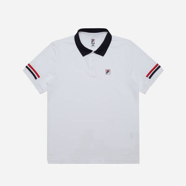 Fila Polokošeľa Damske Biele - Line Functional Color S/S Vypredaj - Slovakia 40638-BJXL